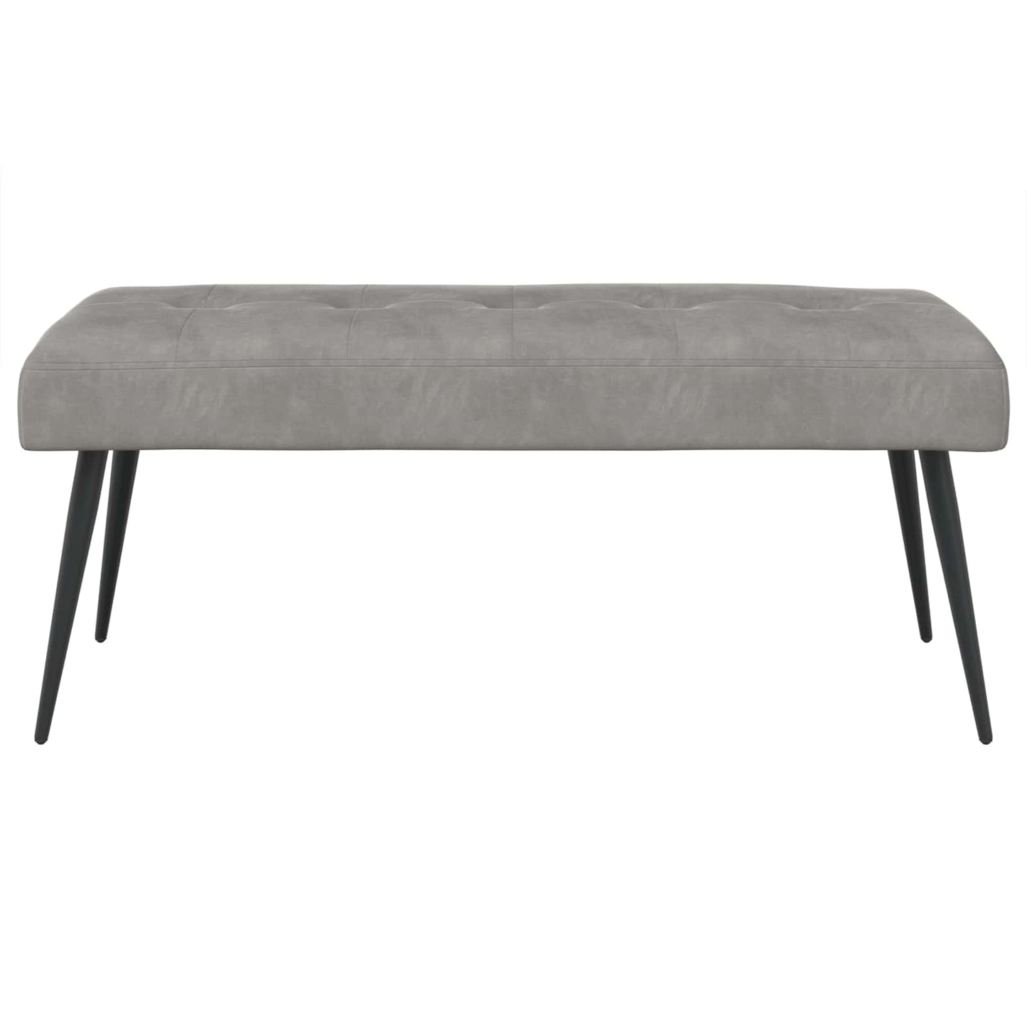 Bank met knoopverstelling Lichtgrijs 110 x 40 x 46 cm Fluweel