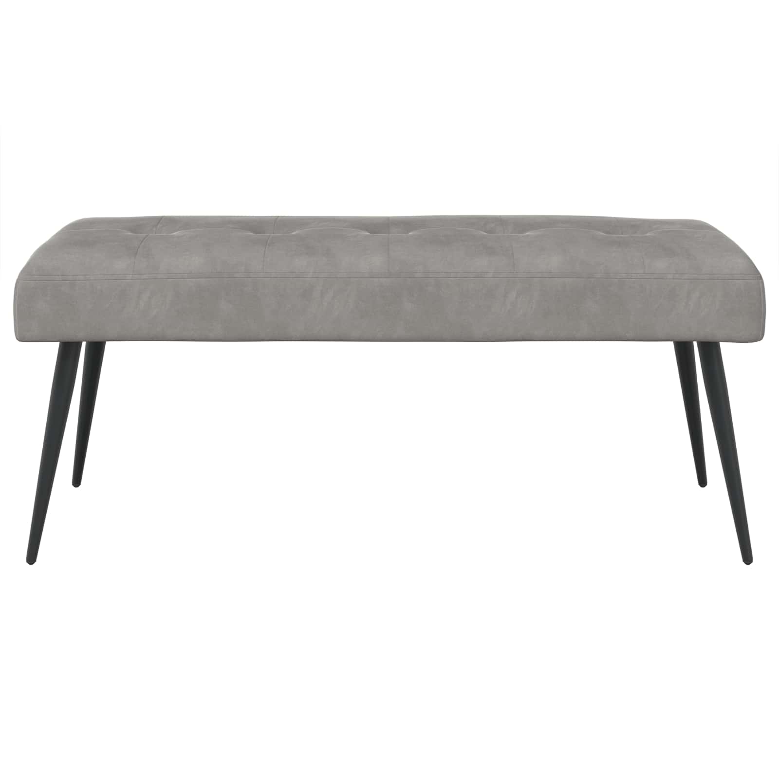 Bank met knoopverstelling Lichtgrijs 110 x 40 x 46 cm Fluweel