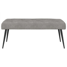 Bank met knoopverstelling Lichtgrijs 110 x 40 x 46 cm Fluweel