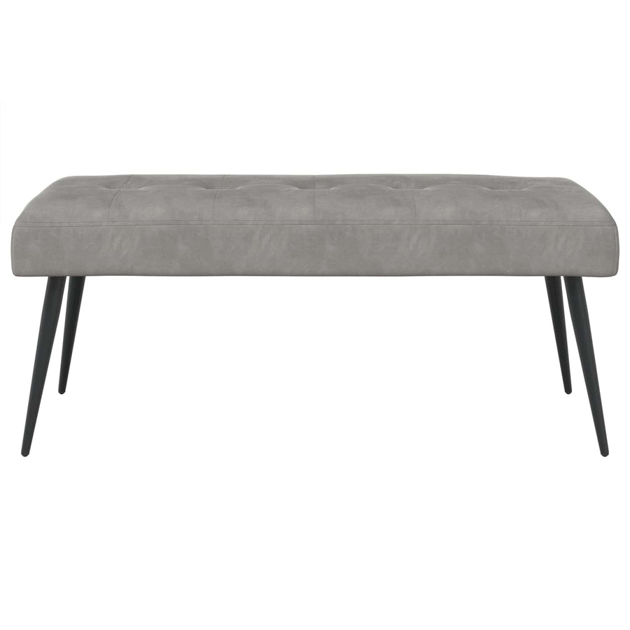 Bank met knoopverstelling Lichtgrijs 110 x 40 x 46 cm Fluweel