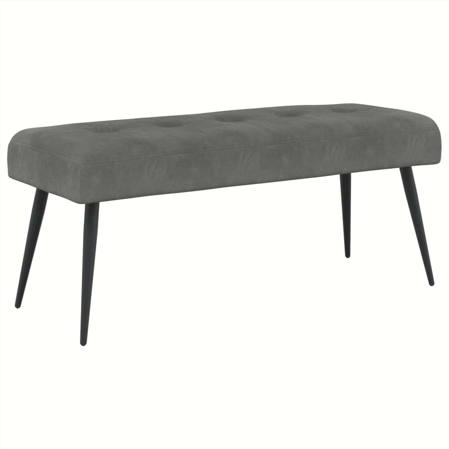 Bank met knoopverstelling Donkergrijs 110 x 40 x 46 cm Fluweel