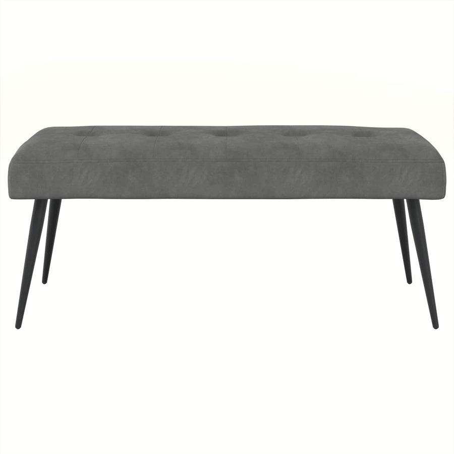 Bank met knoopverstelling Donkergrijs 110 x 40 x 46 cm Fluweel