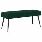Bank 110x40x46 cm donkergroen fluweel