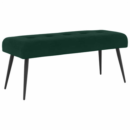 Bank met knoopverstelling Donkergroen 110 x 40 x 46 cm Fluweel