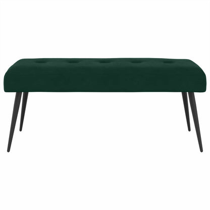 Bank met knoopverstelling Donkergroen 110 x 40 x 46 cm Fluweel