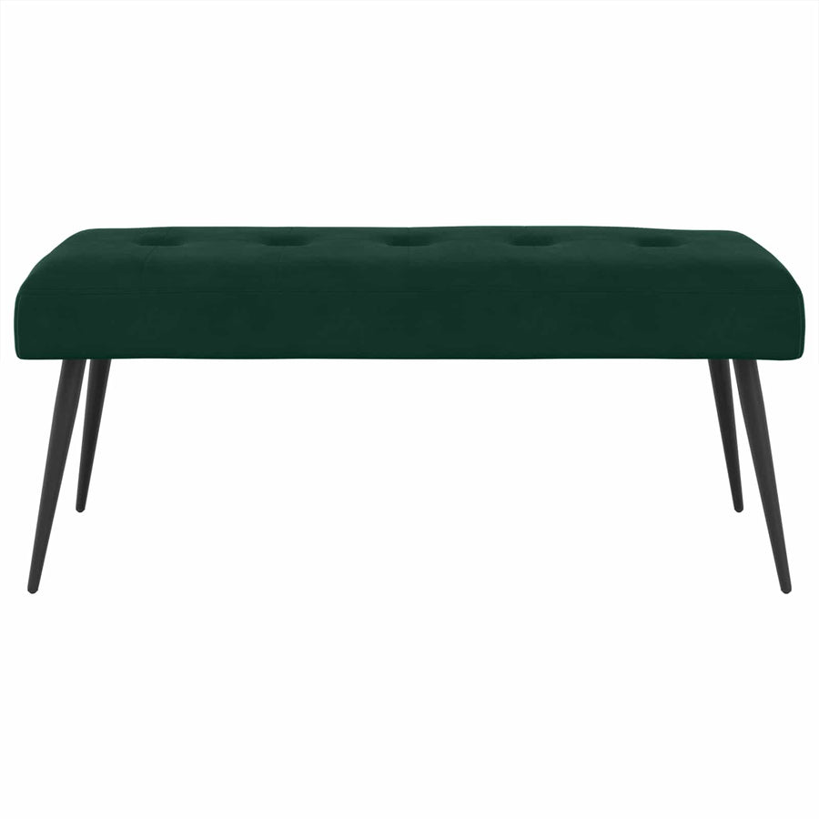 Bank met knoopverstelling Donkergroen 110 x 40 x 46 cm Fluweel