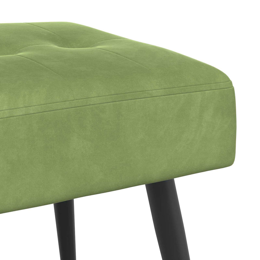 Bank met knoopverstelling Lichtgroen 110 x 40 x 46 cm Fluweel