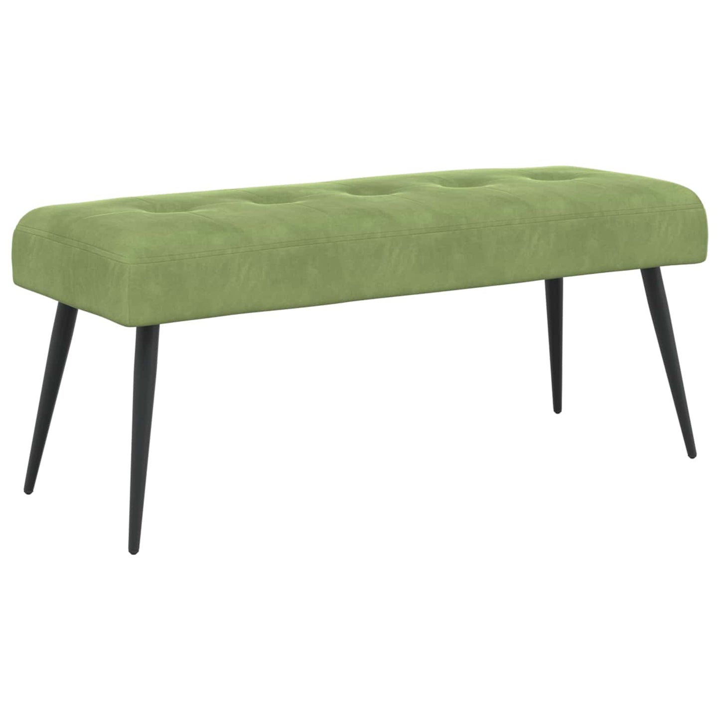 Bank met knoopverstelling Lichtgroen 110 x 40 x 46 cm Fluweel