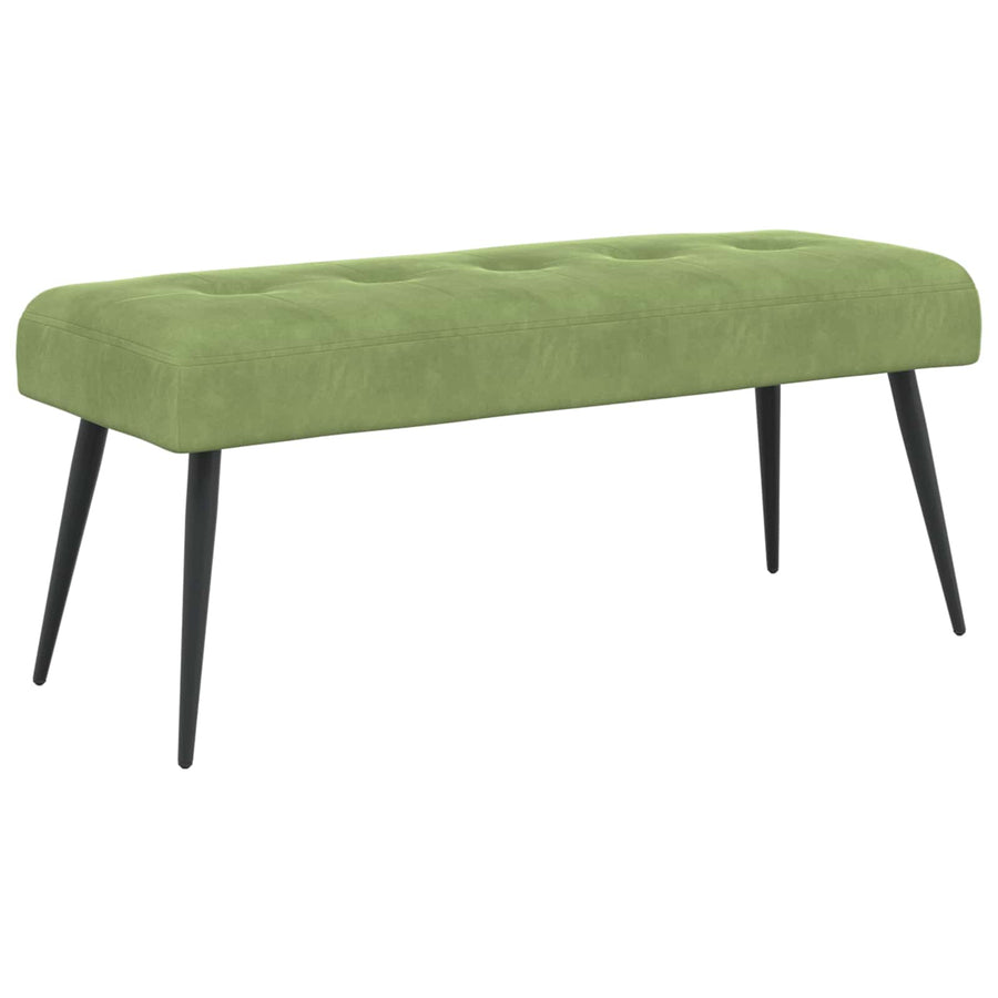 Bank met knoopverstelling Lichtgroen 110 x 40 x 46 cm Fluweel