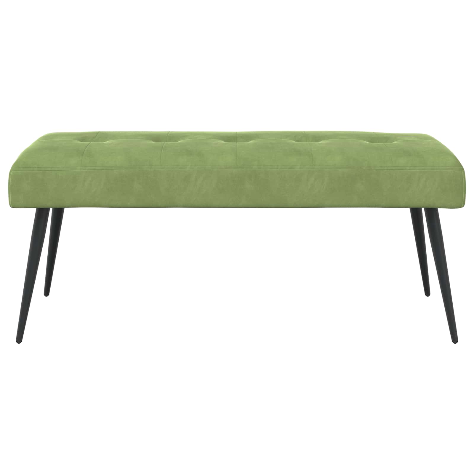 Bank met knoopverstelling Lichtgroen 110 x 40 x 46 cm Fluweel