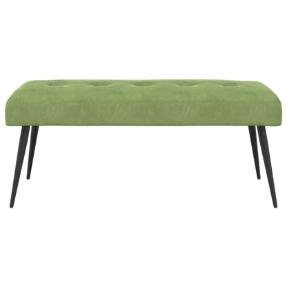 Bank met knoopverstelling Lichtgroen 110 x 40 x 46 cm Fluweel