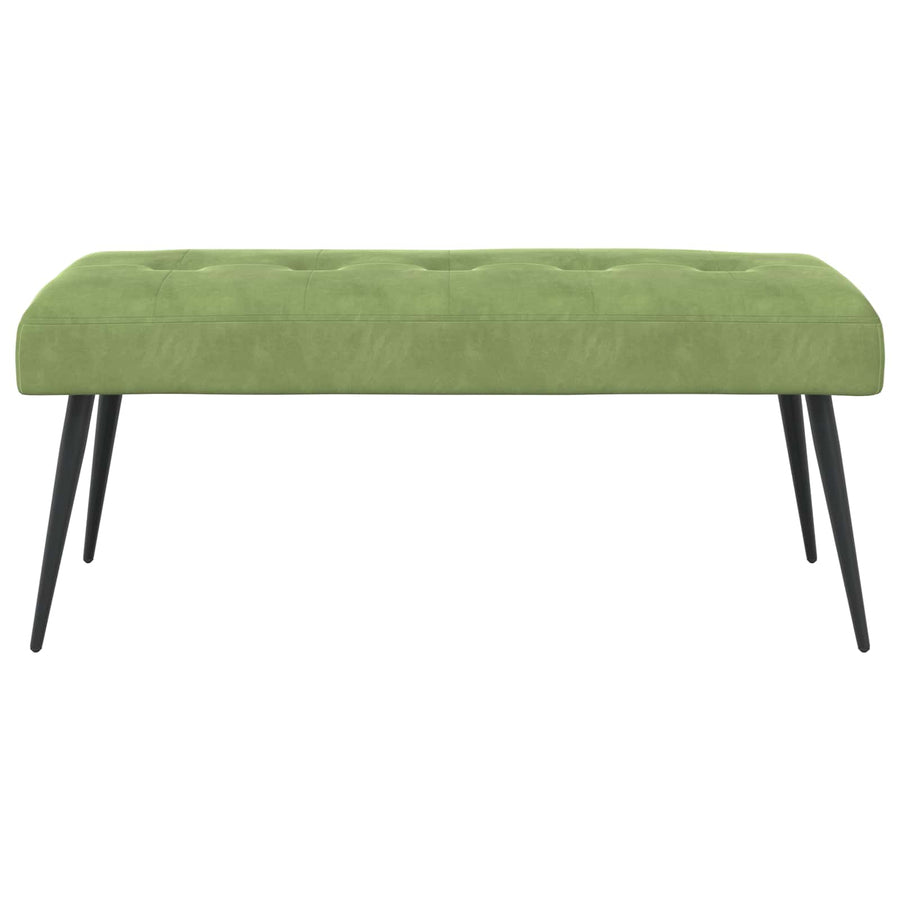 Bank met knoopverstelling Lichtgroen 110 x 40 x 46 cm Fluweel