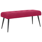 Bank 110x40x46 cm wijnrood fluweel
