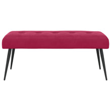 Bank met knoopverstelling Wijnrood 110 x 40 x 46 cm Fluweel
