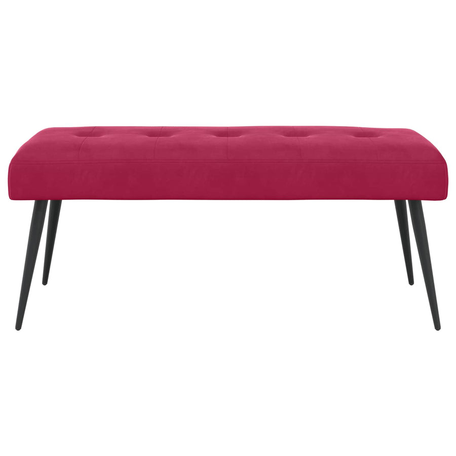 Bank met knoopverstelling Wijnrood 110 x 40 x 46 cm Fluweel