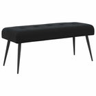 Bank zwart 110x40x46 cm fluweel