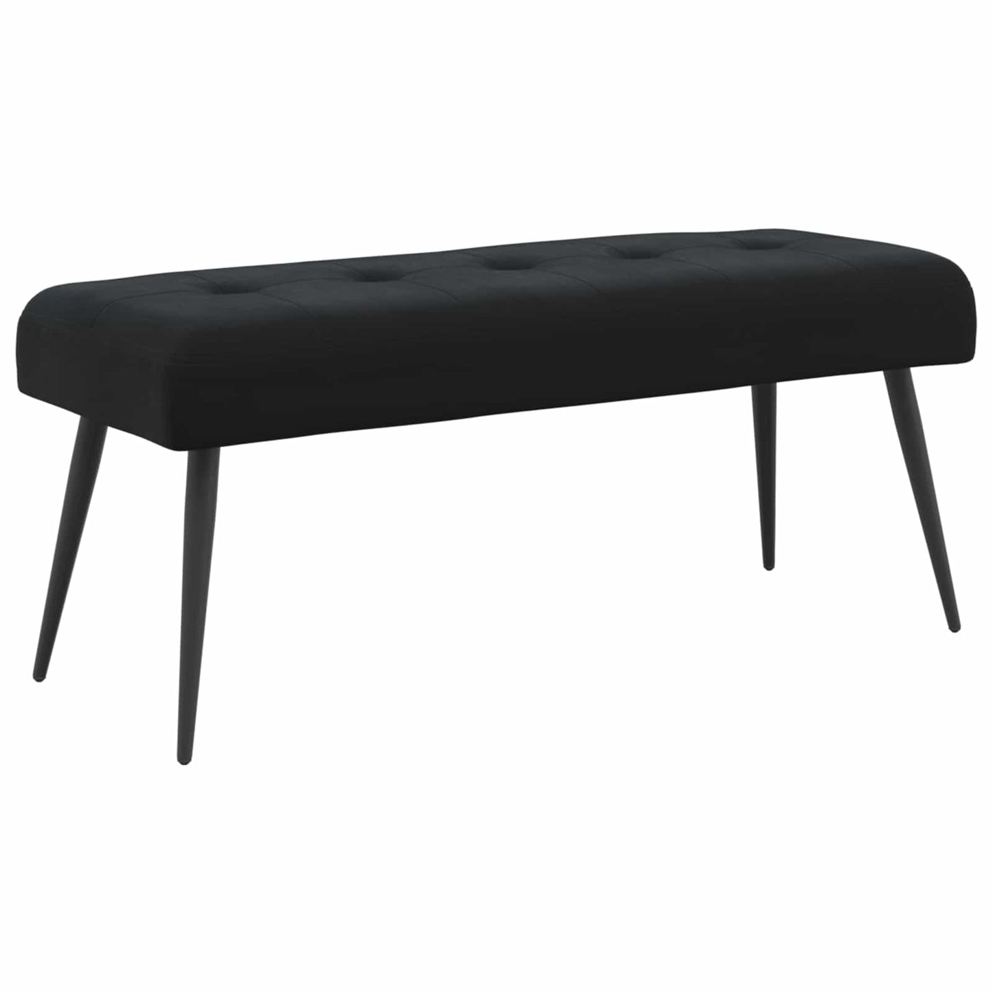 Bank met knoopverstelling Zwart 110 x 40 x 46 cm Fluweel