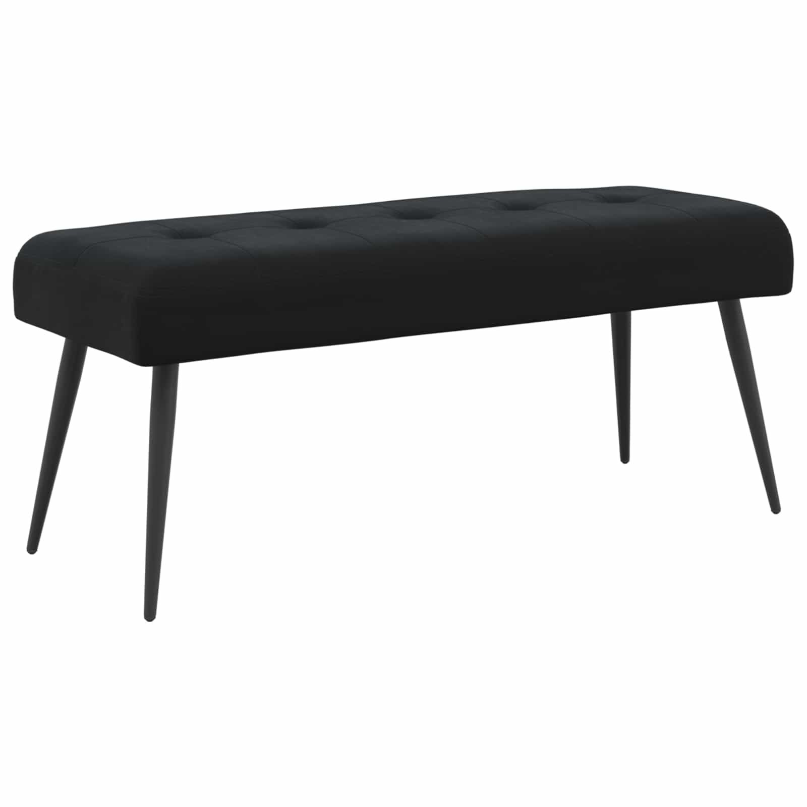 Bank met knoopverstelling Zwart 110 x 40 x 46 cm Fluweel