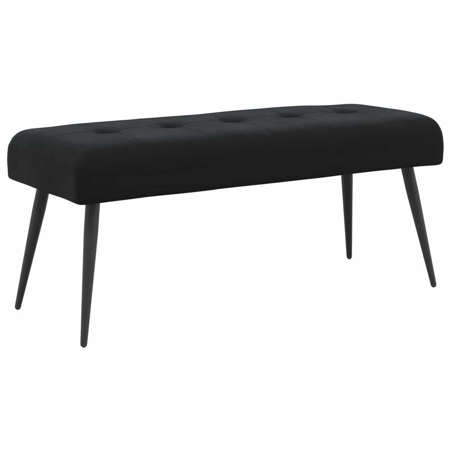 Bank met knoopverstelling Zwart 110 x 40 x 46 cm Fluweel