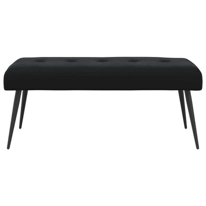 Bank met knoopverstelling Zwart 110 x 40 x 46 cm Fluweel