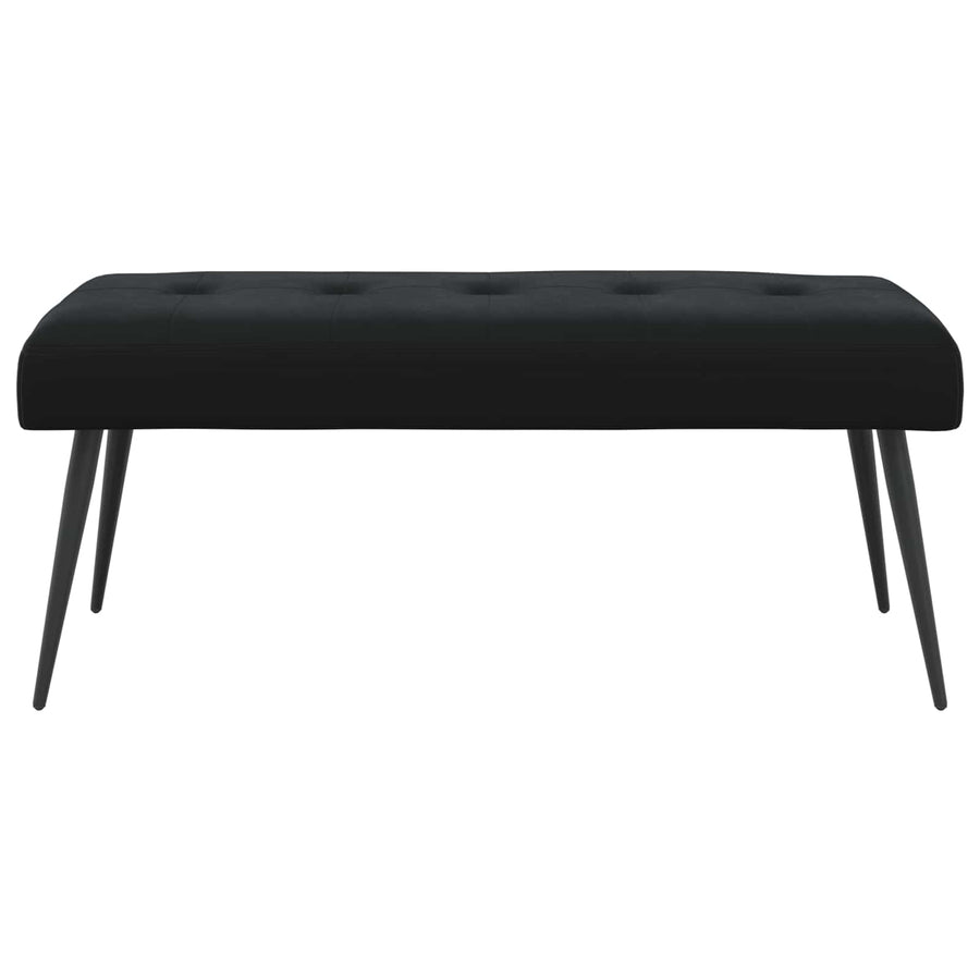 Bank met knoopverstelling Zwart 110 x 40 x 46 cm Fluweel