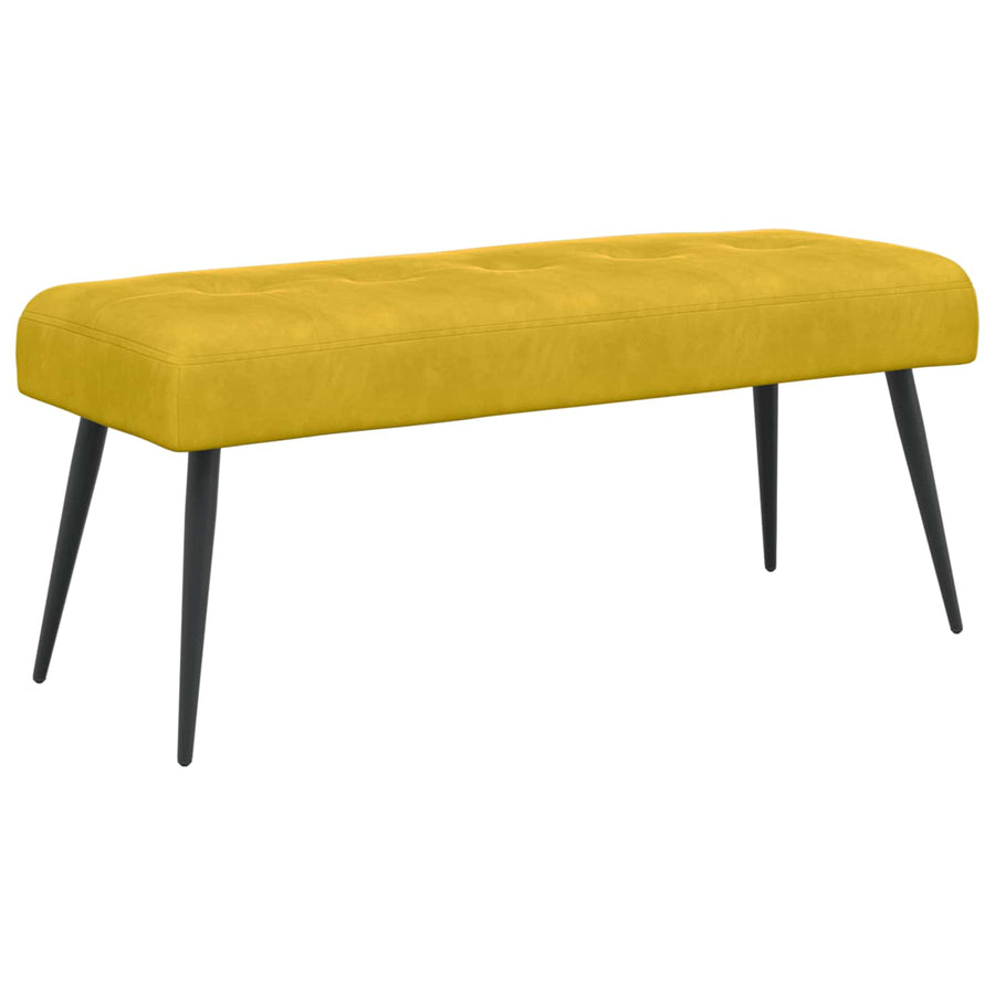 Bank met knoopverstelling Geel 110 x 40 x 46 cm Fluweel