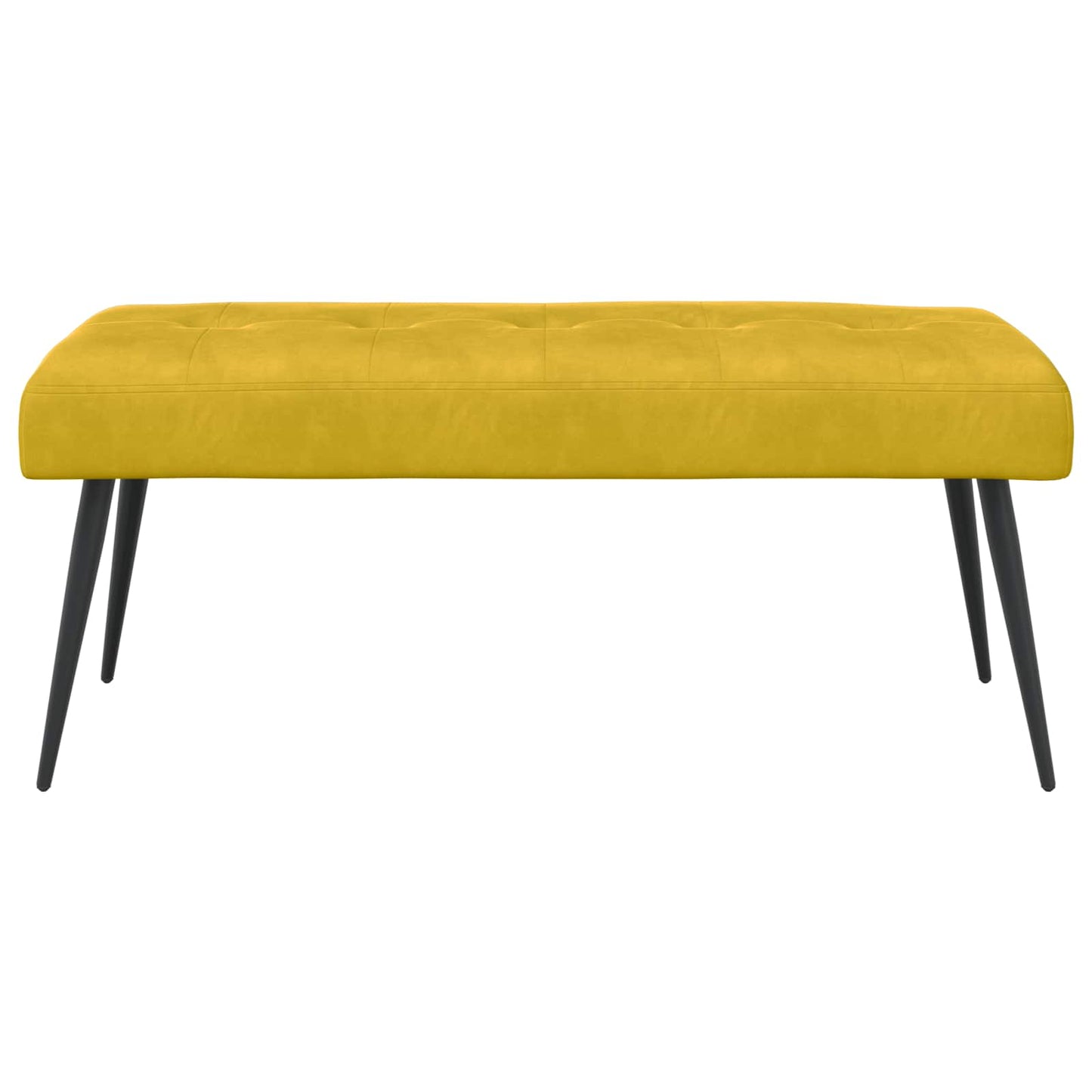 Bank met knoopverstelling Geel 110 x 40 x 46 cm Fluweel