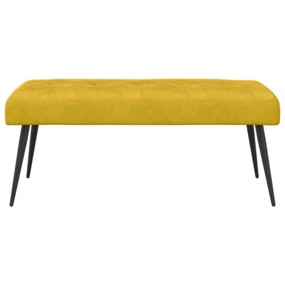 Bank met knoopverstelling Geel 110 x 40 x 46 cm Fluweel