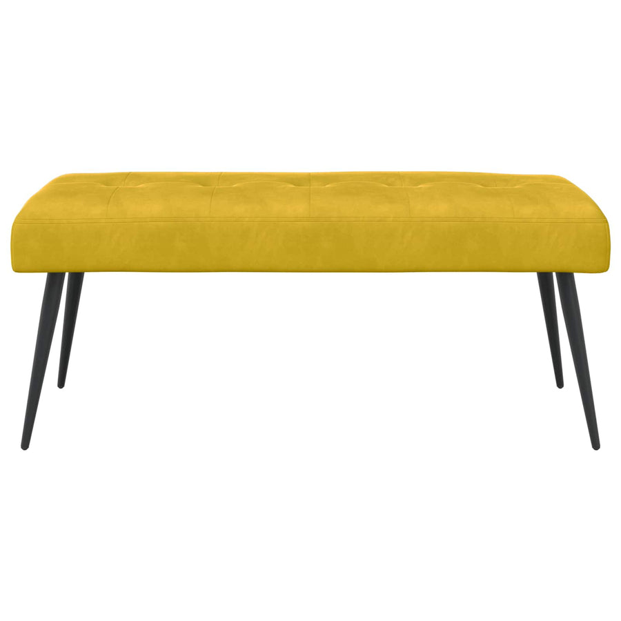Bank met knoopverstelling Geel 110 x 40 x 46 cm Fluweel