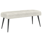 Bank fluweel crèmekleurig 110x40x46 cm
