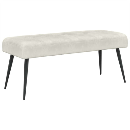 Bank met knoopverstelling Crèmekleurig 110 x 40 x 46 cm Fluweel