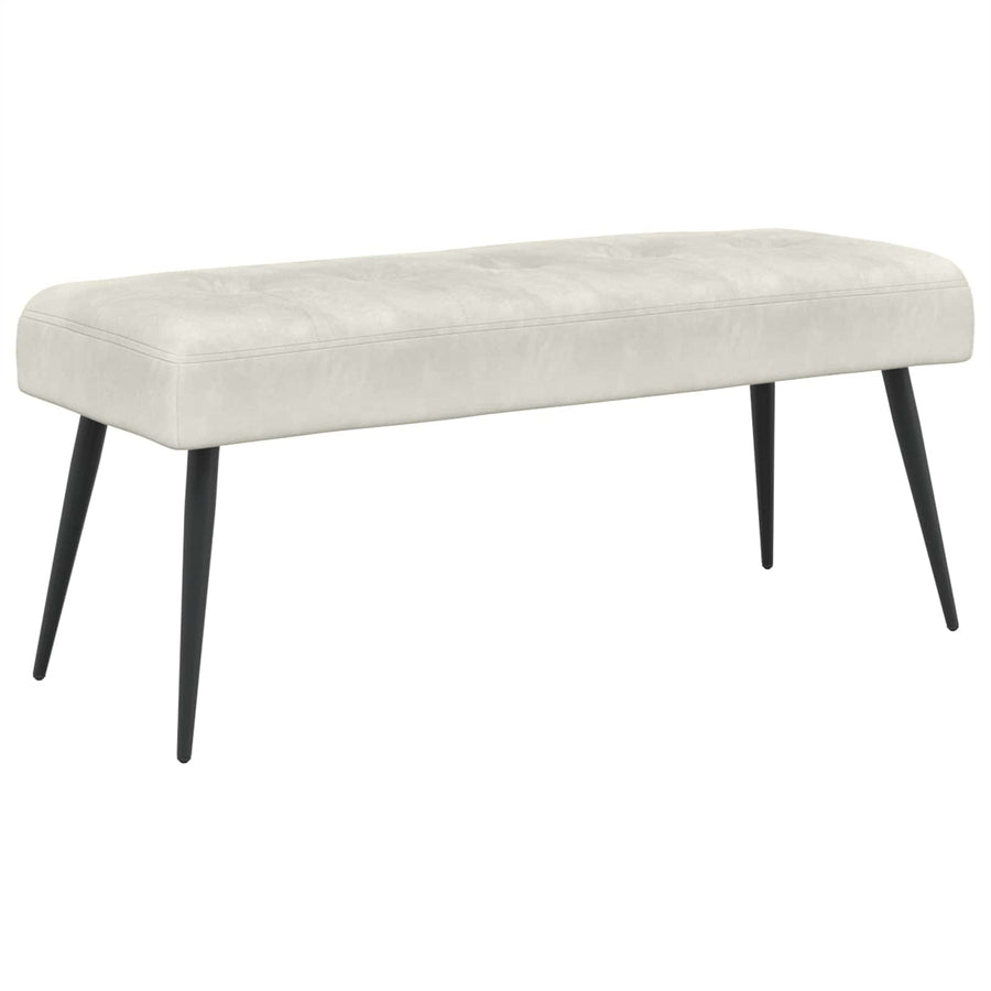 Bank met knoopverstelling Crèmekleurig 110 x 40 x 46 cm Fluweel