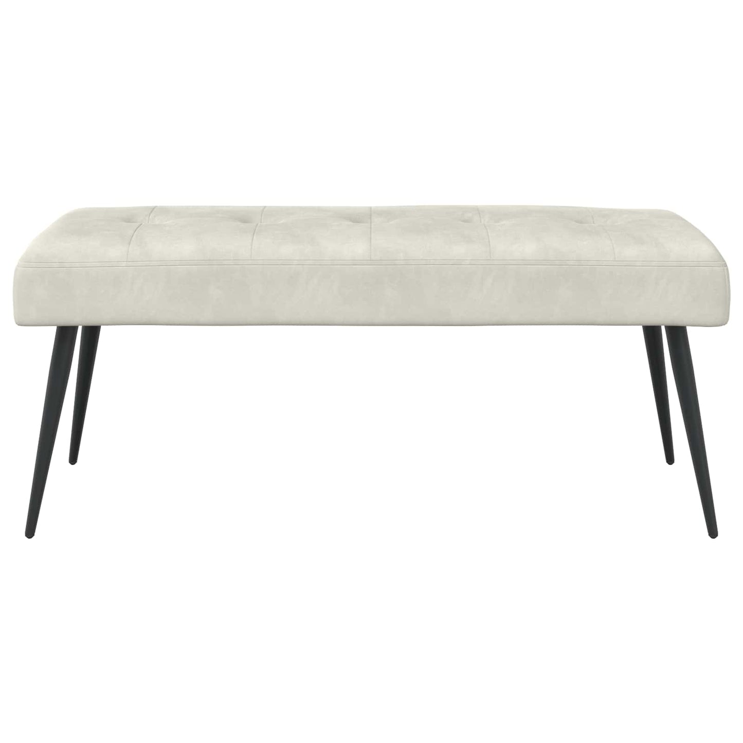 Bank met knoopverstelling Crèmekleurig 110 x 40 x 46 cm Fluweel