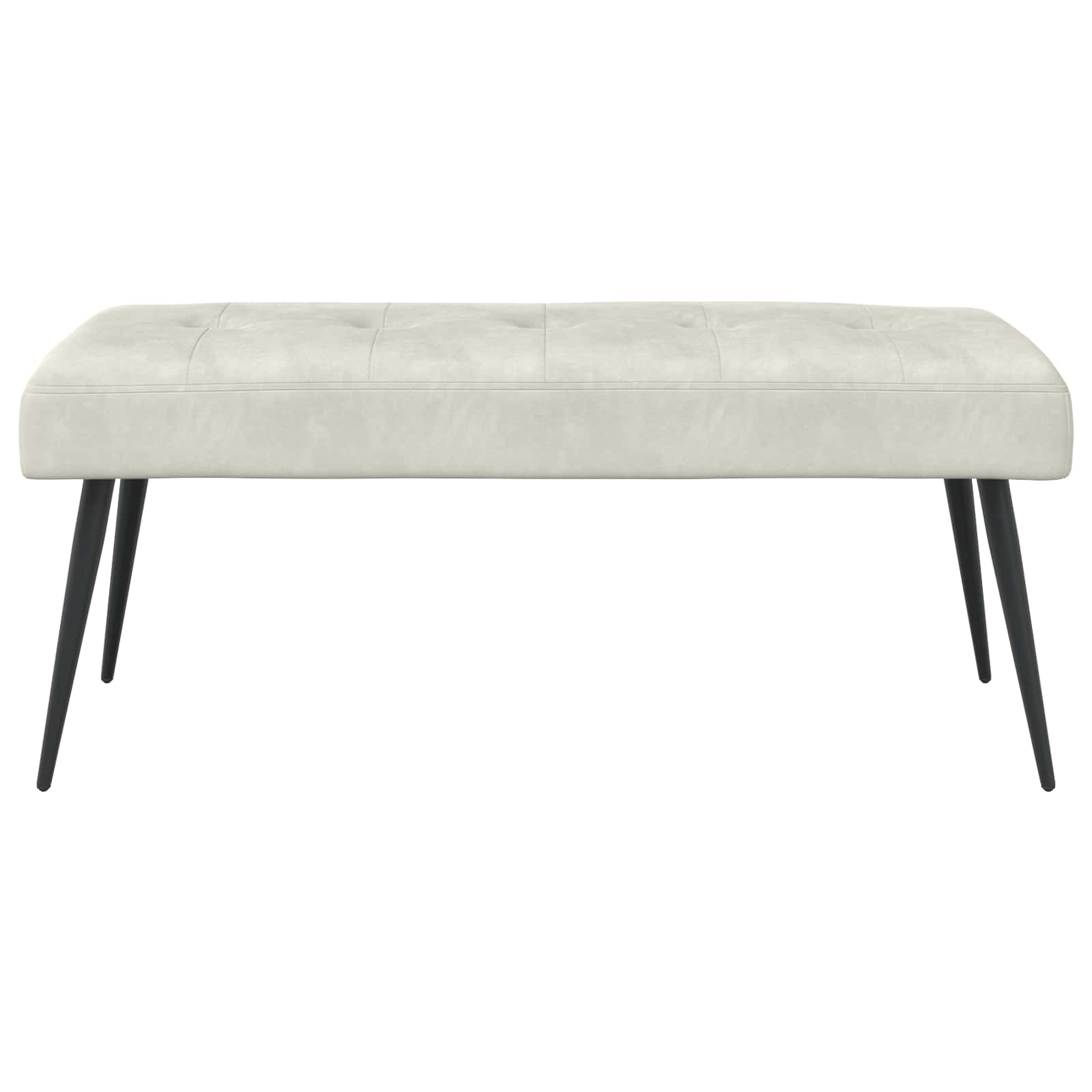 Bank met knoopverstelling Crèmekleurig 110 x 40 x 46 cm Fluweel
