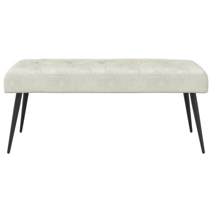 Bank met knoopverstelling Crèmekleurig 110 x 40 x 46 cm Fluweel