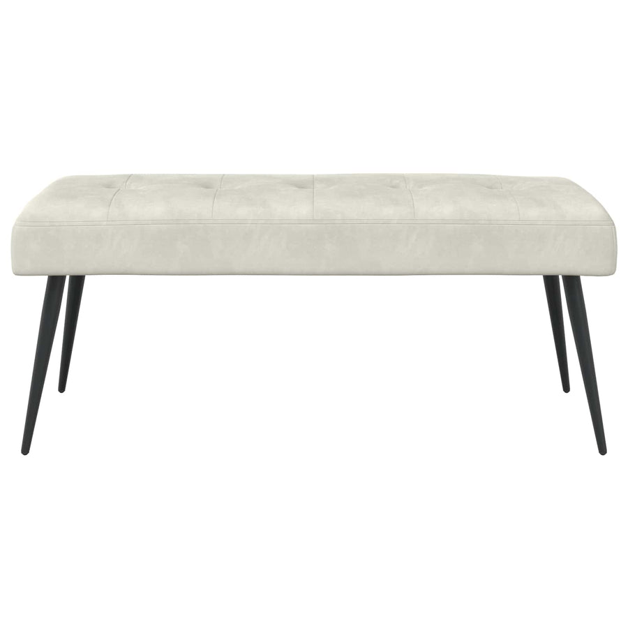 Bank met knoopverstelling Crèmekleurig 110 x 40 x 46 cm Fluweel