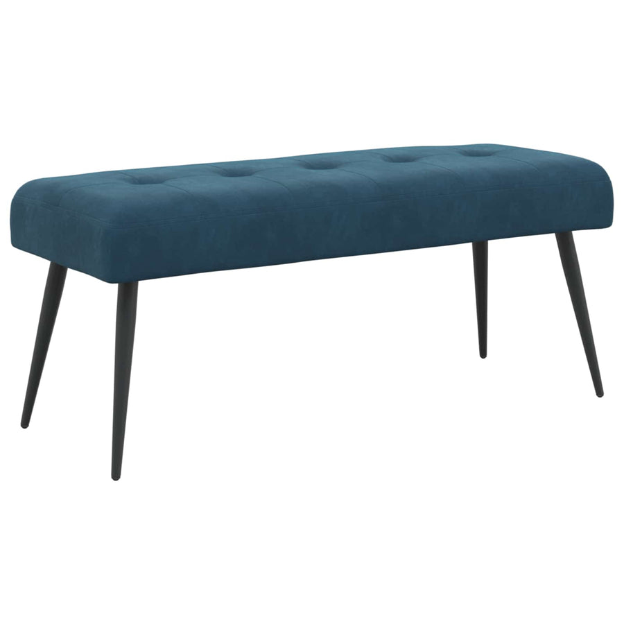 Bank met knoopverstelling Blauw 110 x 40 x 46 cm Fluweel