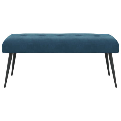 Bank met knoopverstelling Blauw 110 x 40 x 46 cm Fluweel