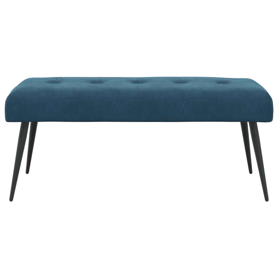 Bank met knoopverstelling Blauw 110 x 40 x 46 cm Fluweel