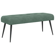 Bank 110x40x46 cm zeegroen fluweel bewerkt hout