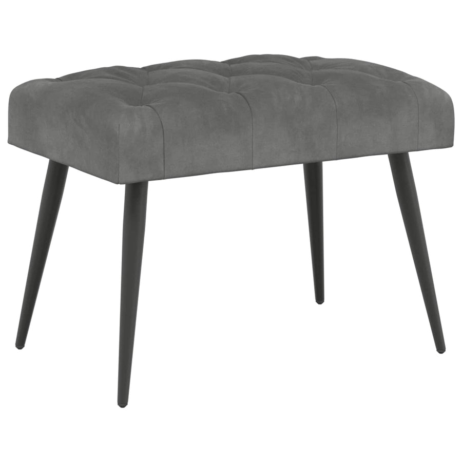 Bank met knoopverstelling Donkergrijs 60 x 40 x 45 cm Fluweel