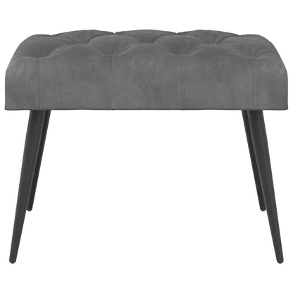 Bank met knoopverstelling Donkergrijs 60 x 40 x 45 cm Fluweel