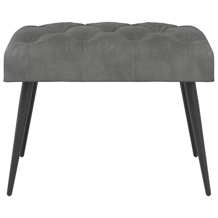 Bank met knoopverstelling Donkergrijs 60 x 40 x 45 cm Fluweel