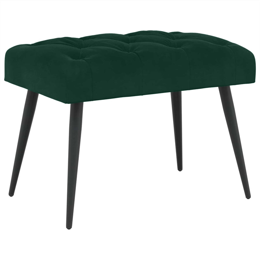 Bank met knoopverstelling Donkergroen 60 x 40 x 45 cm Fluweel