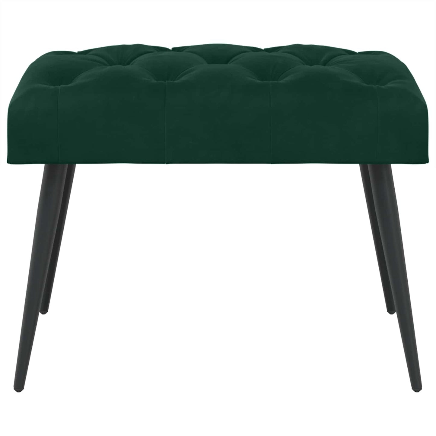 Bank met knoopverstelling Donkergroen 60 x 40 x 45 cm Fluweel