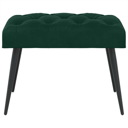 Bank met knoopverstelling Donkergroen 60 x 40 x 45 cm Fluweel