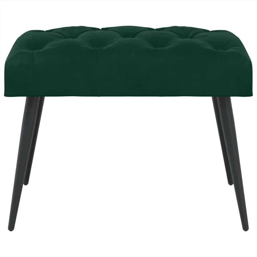 Bank met knoopverstelling Donkergroen 60 x 40 x 45 cm Fluweel