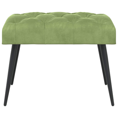 Bank met knoopverstelling Lichtgroen 60 x 40 x 45 cm Fluweel