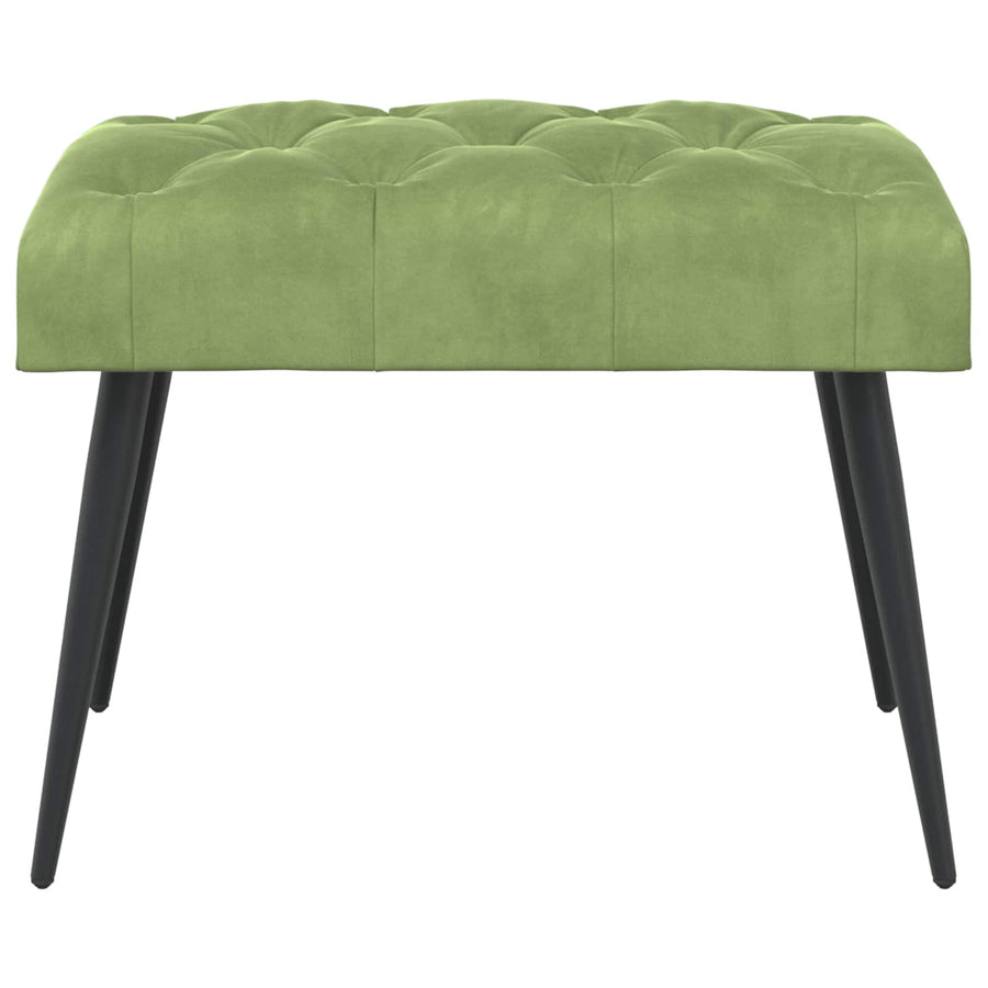 Bank met knoopverstelling Lichtgroen 60 x 40 x 45 cm Fluweel