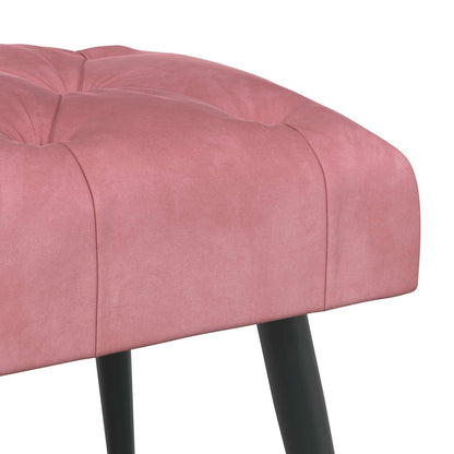 Bank met knoopverstelling Roze 60 x 40 x 45 cm Fluweel